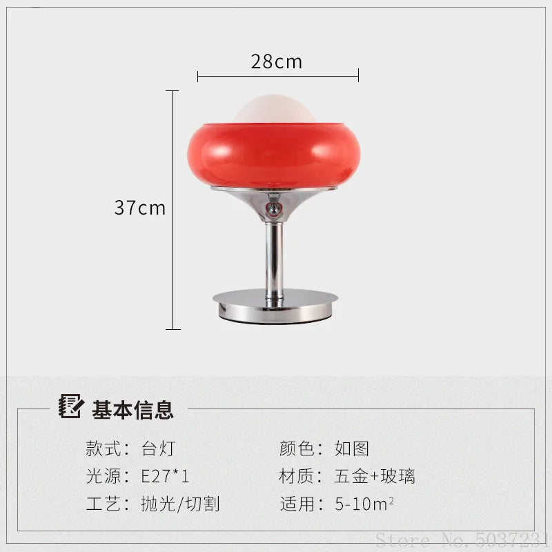 Afralia™ Glass Egg Tart Desk Lamp for Living Room Bedroom Office