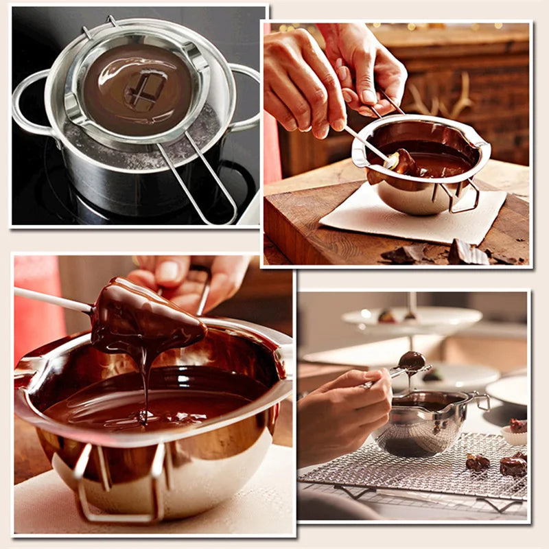 Afralia™ Stainless Steel Long Handle Melting Pot for Wax, Butter, Chocolate, Candle, Soap Making