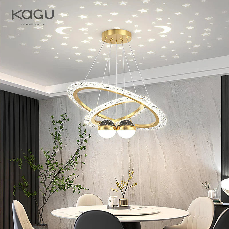 Afralia™ Nordic Gyptian LED Chandelier for Living Room Bedroom Dining Room