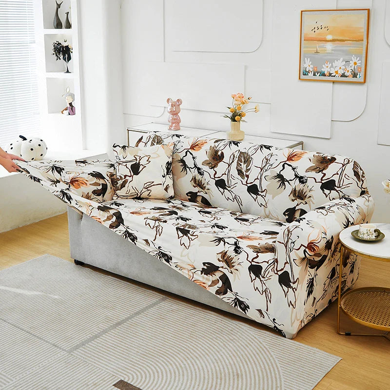 Afralia™ Stretch Sofa Cover Slipcover Print Couch Protector for 3 Seater