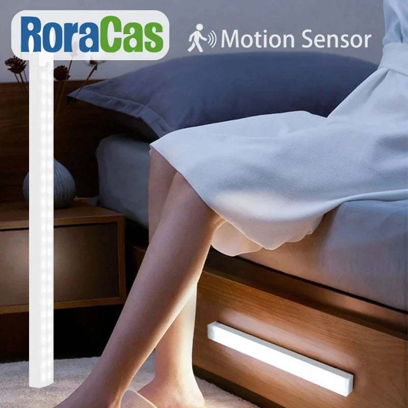 Afralia™ LED Motion Sensor Light Bar Night Lights USB Rechargeable Handheld Lamp