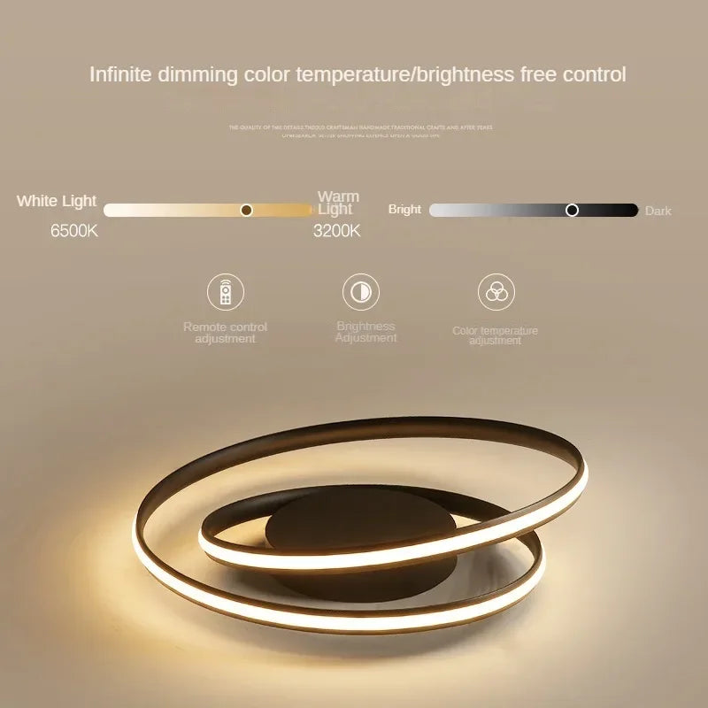 Afralia™ Modern LED Ceiling Light - Simple Round Ring Design for Living Room and Bedroom Decoration Lighting