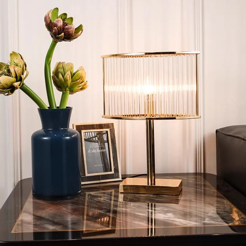 Afralia™ Crystal Table Decor Lamp 3000K E14 Bulb Desk Light for Bedside Office