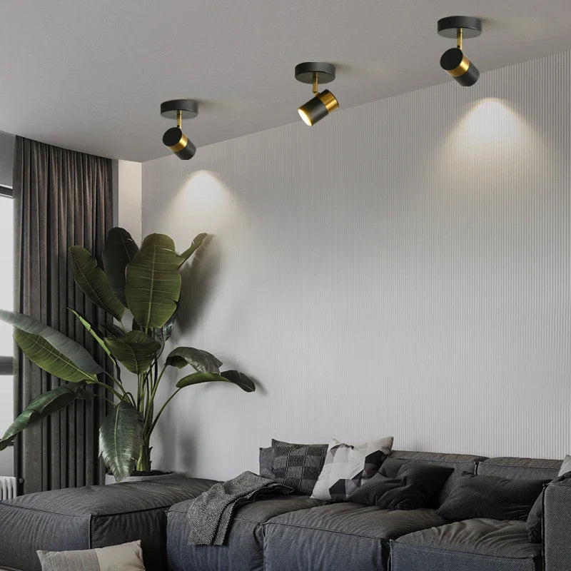 Afralia™ Modern LED Track Spotlight Ceiling Lights for Home Background Wall Living Room.