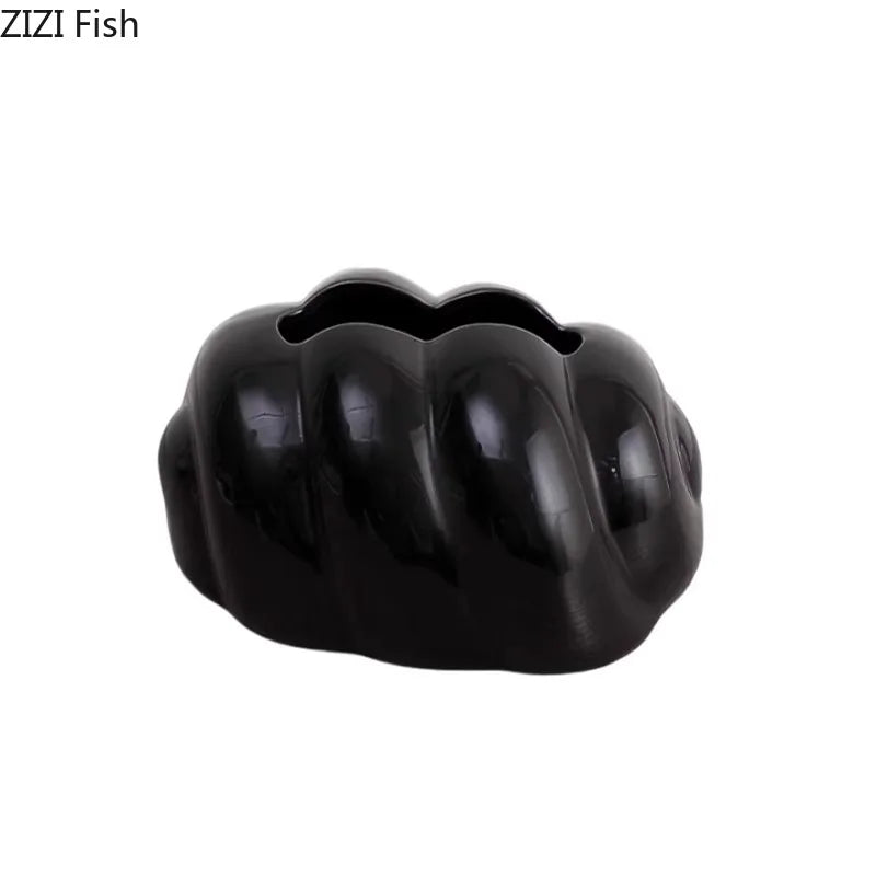 Afralia™ Ceramic Bread Texture Tissue Box for Coffee Table & Desk Décor