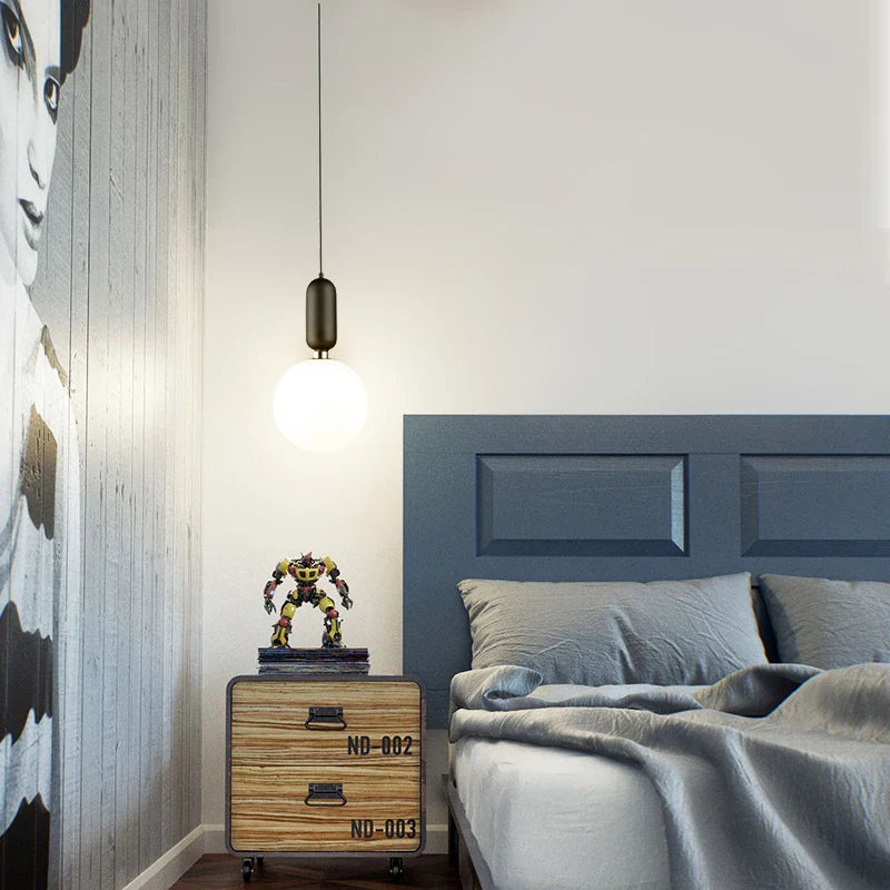 Afralia™ LED Glass Ball Pendant Lights for Home Decor Lighting