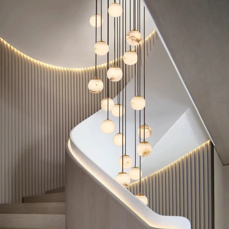 Afralia™ LED Pendant Light Chandeliers for Living Room Staircase Indoor Lighting