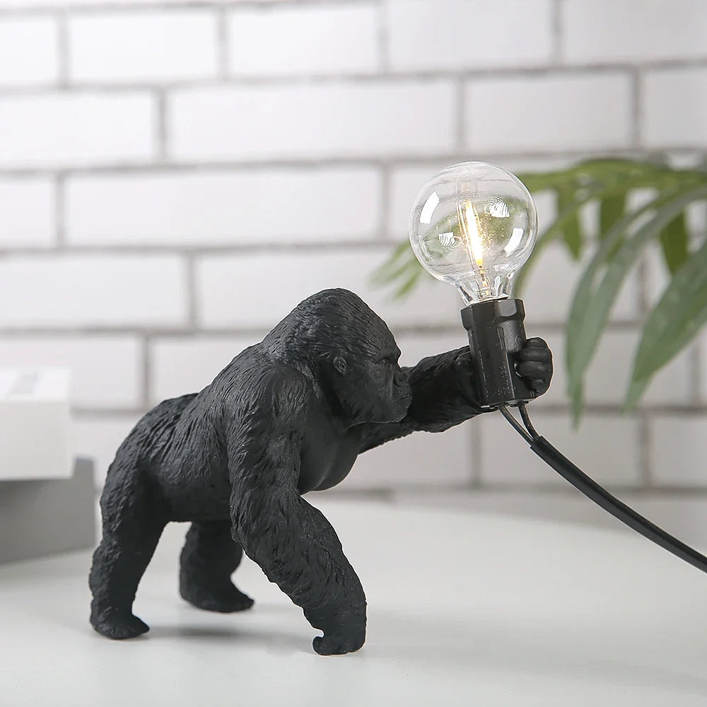 Afralia™ Orangutan LED Table Lamp: Italian Resin Night Light for Living Room, Bedroom, or Desk