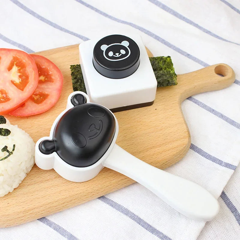 Afralia™ Panda Sushi Mold Kit - Creative Bento Rice Mold Set