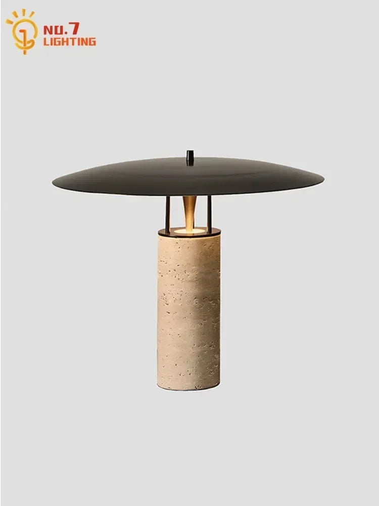 Afralia™ Marble Mushroom Table Lamp LED Art Decor Living Bedroom Study Home Office