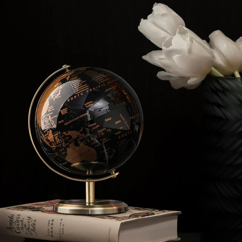 Afralia™ Rotating Metal Base World Globe for Classroom Geography Education