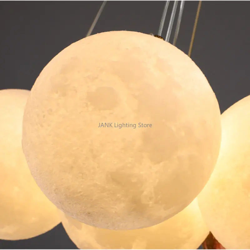 Afralia™ Bubble Ball Pendant Chandelier for Children's Room - Colored Planet LED