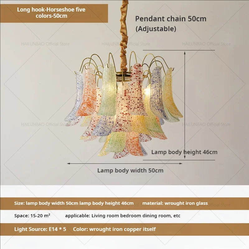 Afralia™ Crystal Chandelier: French Light Luxury Retro Color Living Room Villa Dining Room Lamps