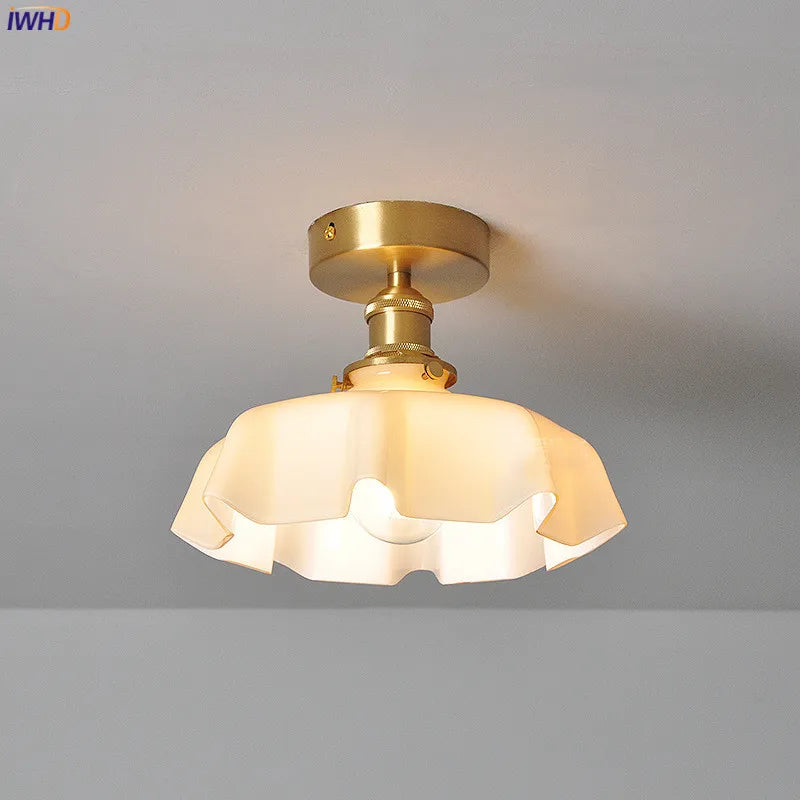 Afralia™ Milky Glass LED Ceiling Lamp Modern Home Indoor Lighting for Living Room