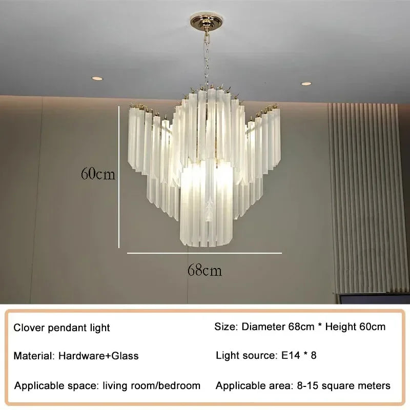 Afralia™ Classic Glass Pendant LED Chandelier for Elegant Indoor Home Decor