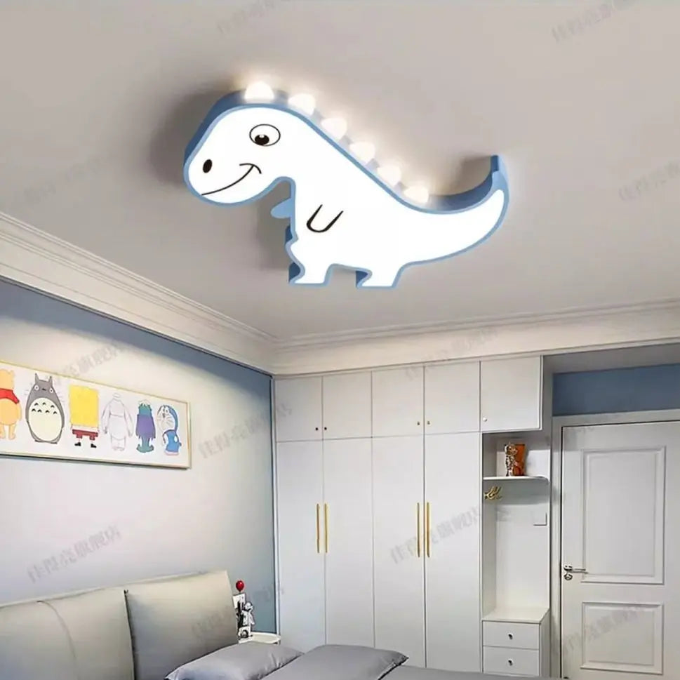 Afralia™ Kids Bedroom Ceiling Lamp Full Spectrum Eye Protection Cream Wind Airplane Theme