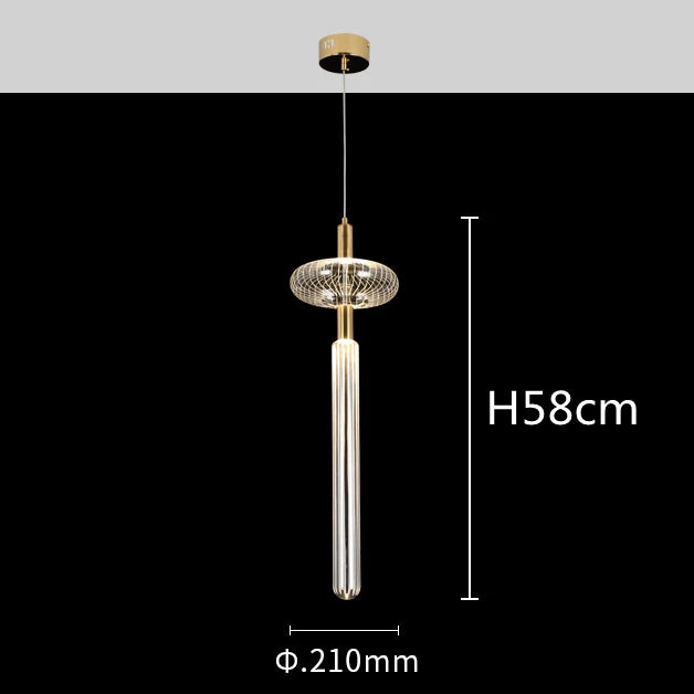 Afralia™ Glass Tubes Chandelier LED Pendant Lamp for Modern Luxury Lighting
