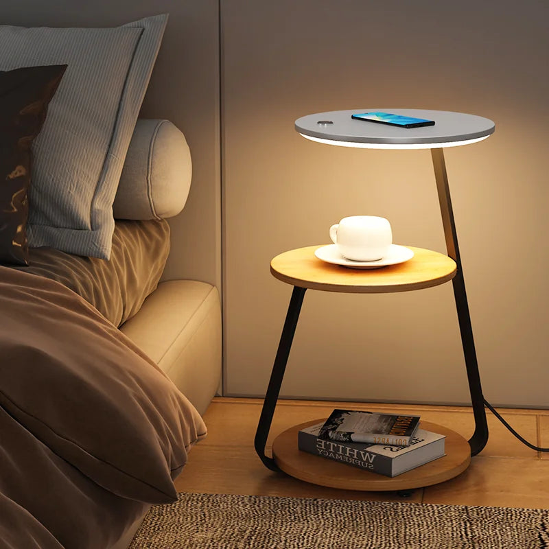 Afralia™ Smart Lamp with Wireless Charging and Side Storage