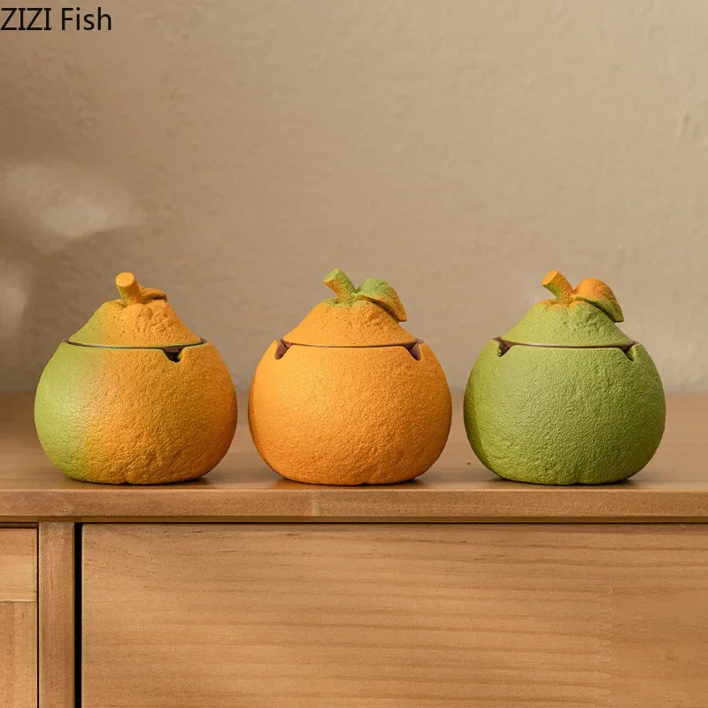 Afralia™ Orange Ashtray Office Desk Decoration Smoking Accessories Weed Gift