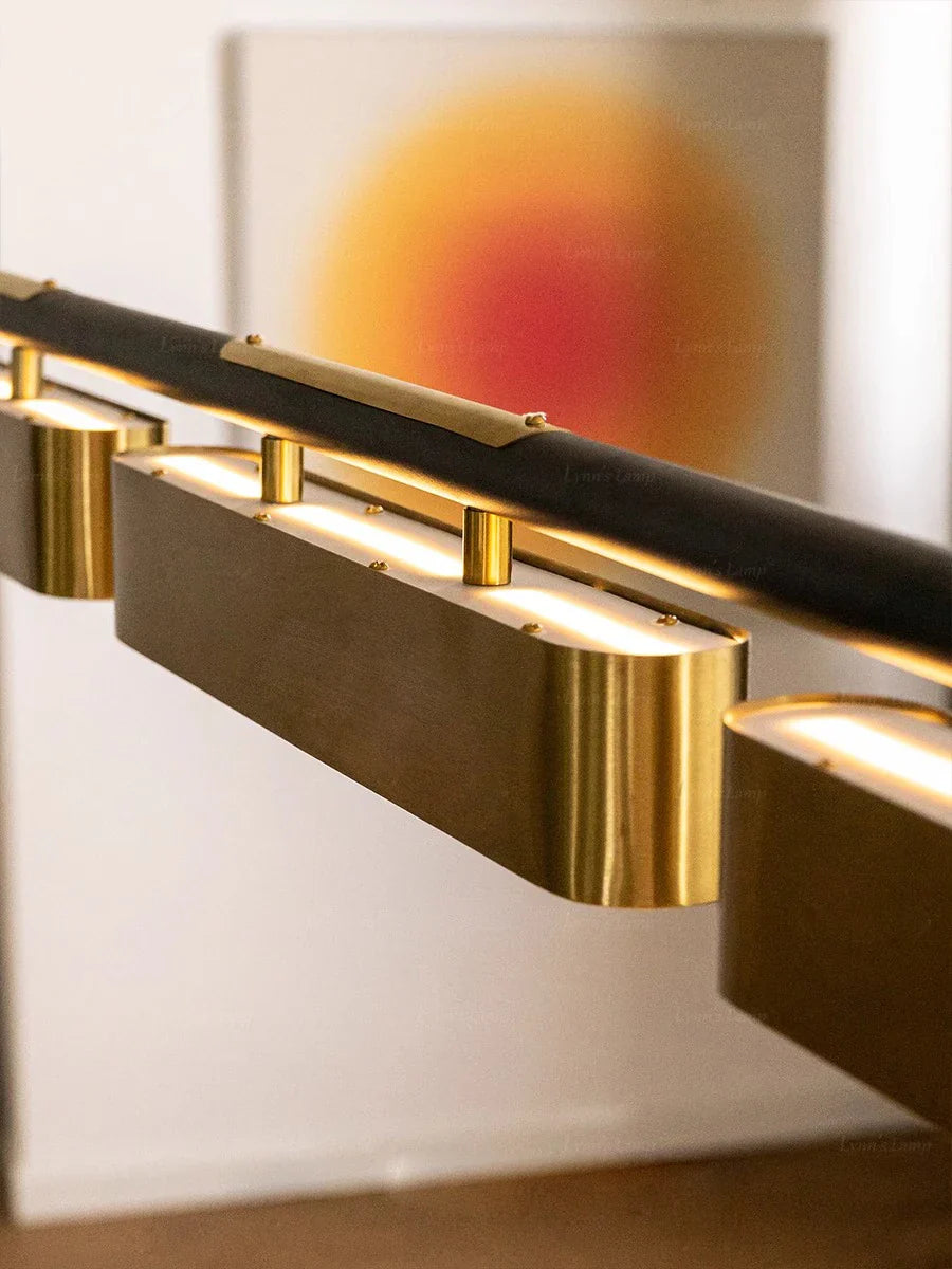 Afralia™ Brushed Gold Stainless Steel Long Pendant Lamp for Dining Room & Bar Decor