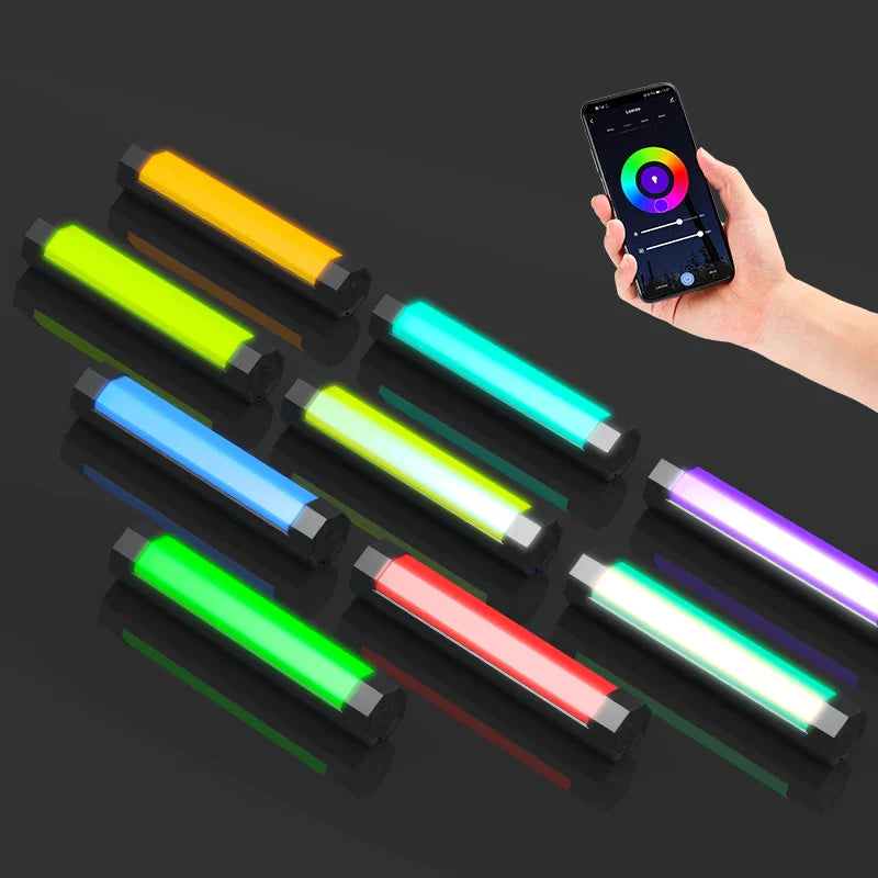 Afralia™ RGB Tube LED Video Light, CRI 95+, IP67, Controlled by app