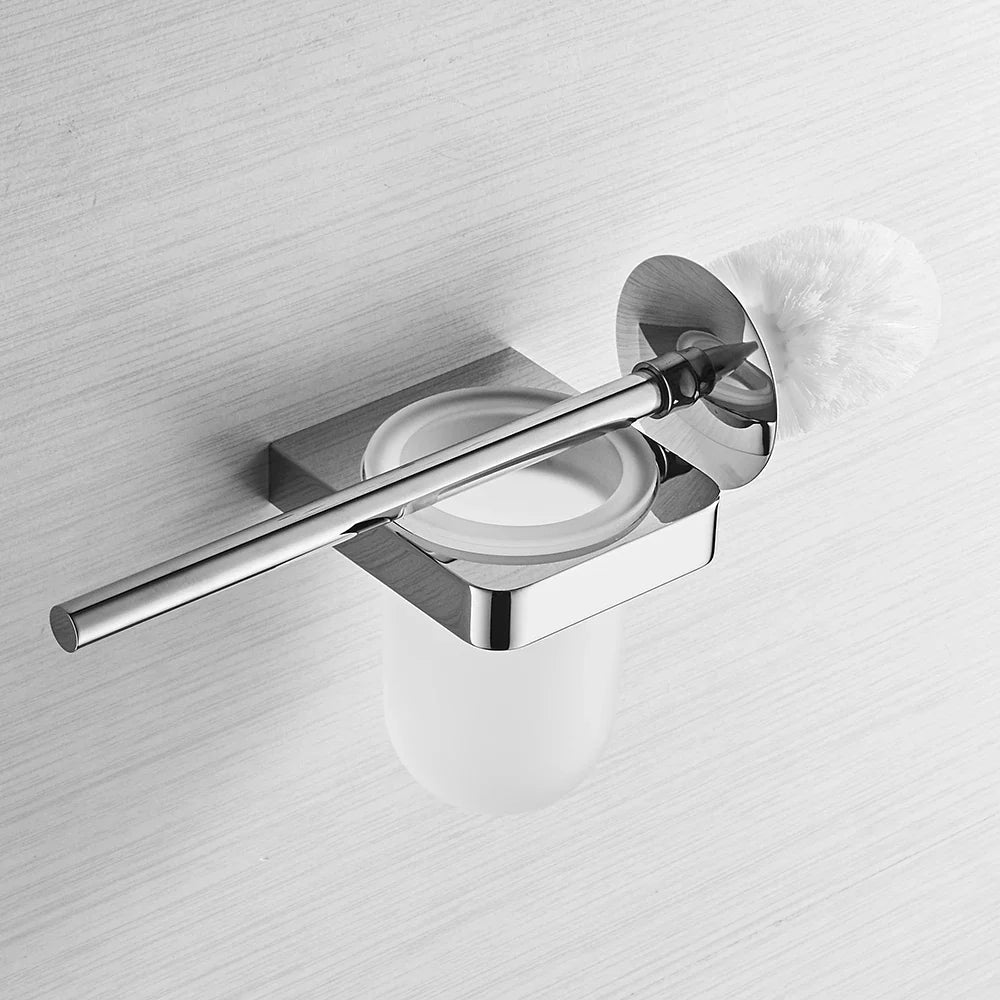 Afralia™ Metal Bathroom Set: Towel Ring, Toilet Paper Holder, Cup Holder, Robe Hook