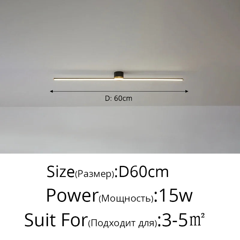 Afralia™ LED Strip Ceiling Light: Modern, Simple, Stylish Indoor Lighting for Home, Bedroom, Hallway