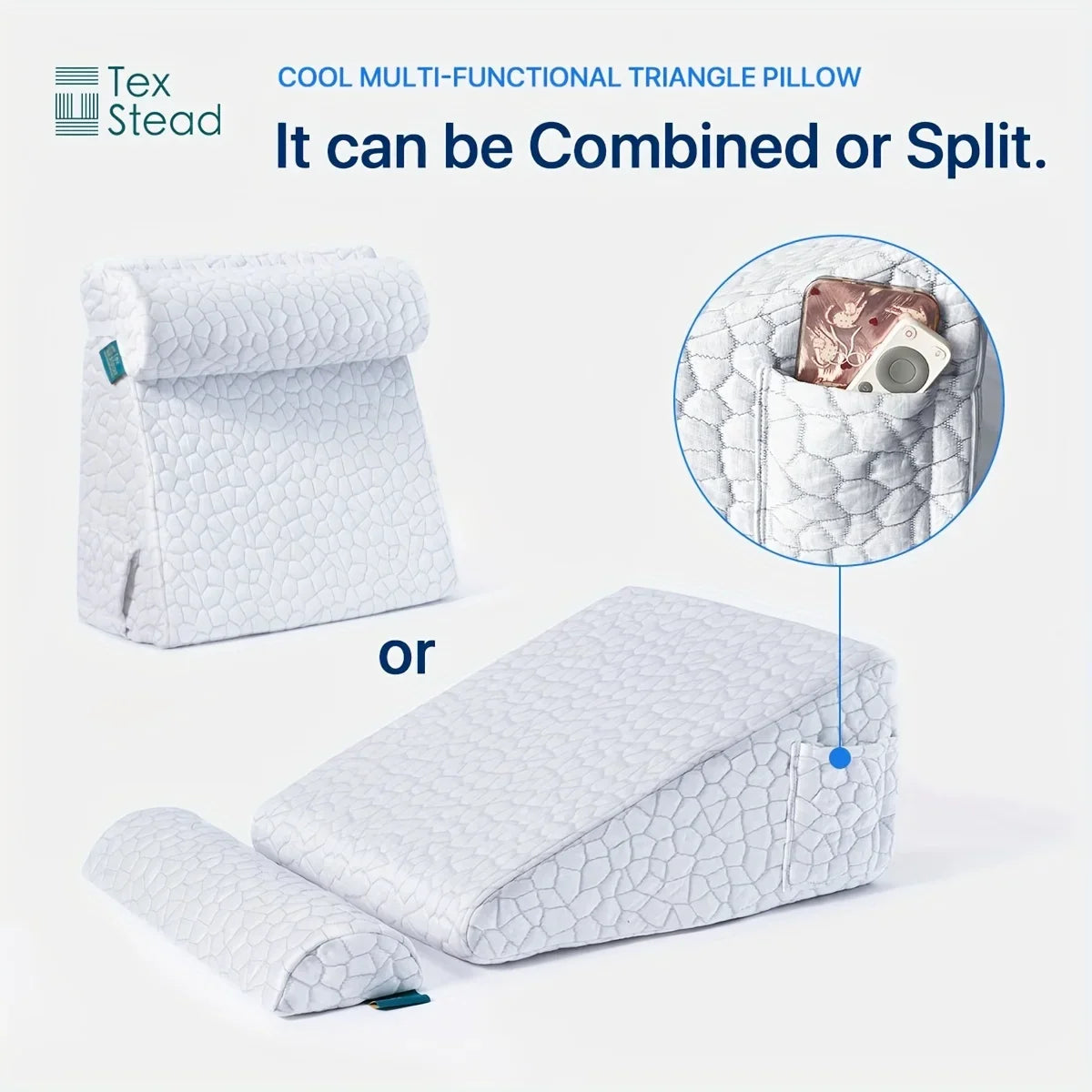 Afralia™ Memory Foam Sleeping Wedge Pillow - Restful Support for Better Sleep