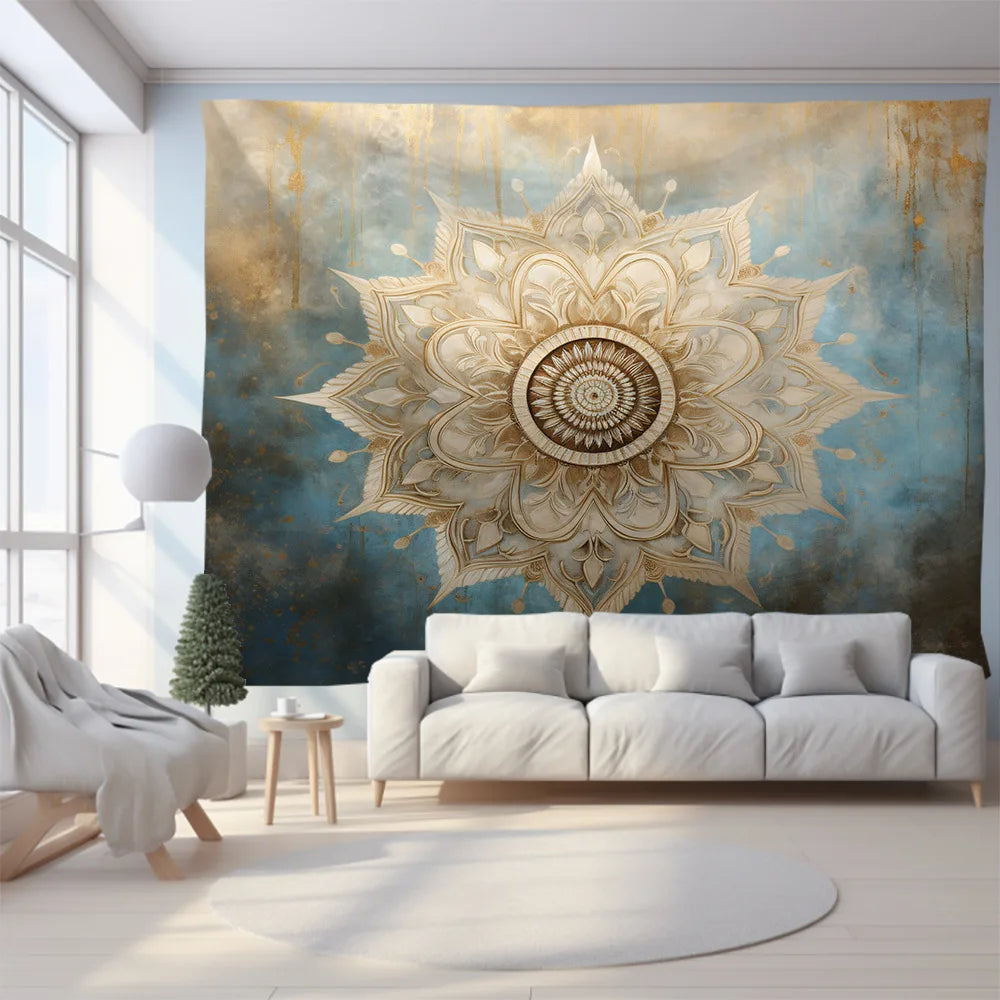 Afralia™ Mandala Flower Tapestry: Retro Cool Nordic Style Wall Decor