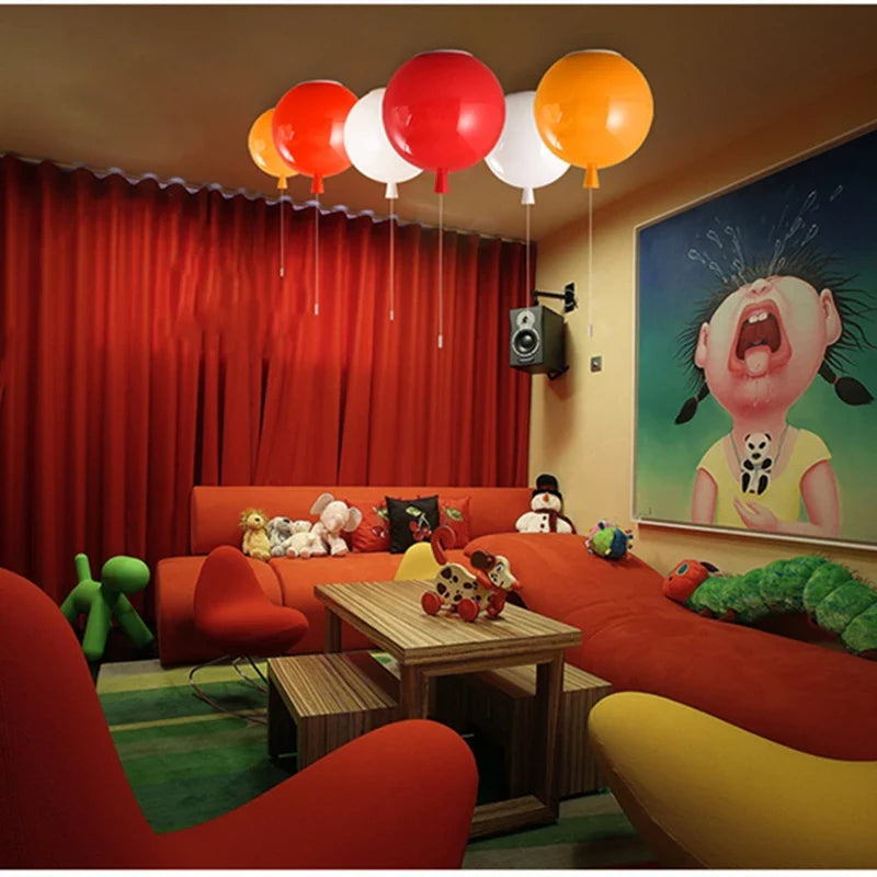 Afralia™ LED Balloon Ceiling Lamp: Kid-Friendly E27 Lighting Options.