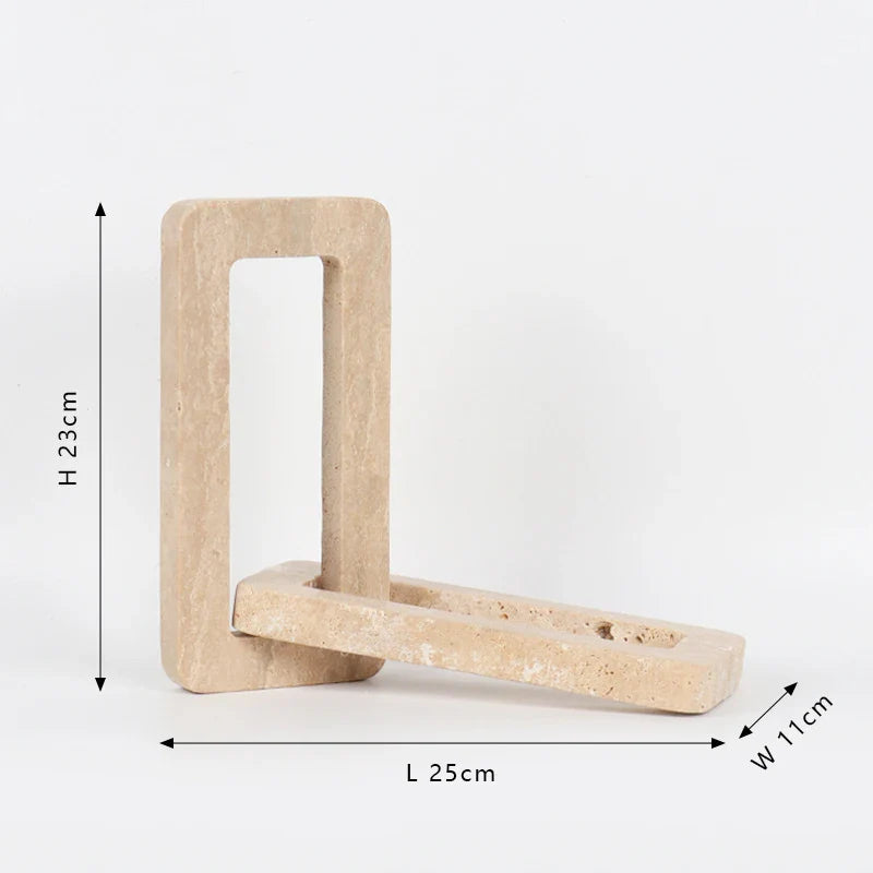 Afralia™ Luxury Marble Sculptures for Home Decor - Minimalist Travertine Ornaments for Stylish Living Spaces