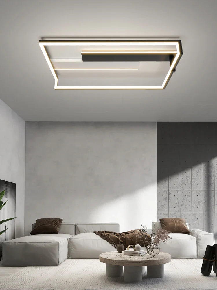 Afralia™ Modern Black Chandelier Ceiling Lamp for Living Room, Bedroom, Kitchen - Smart Lighting