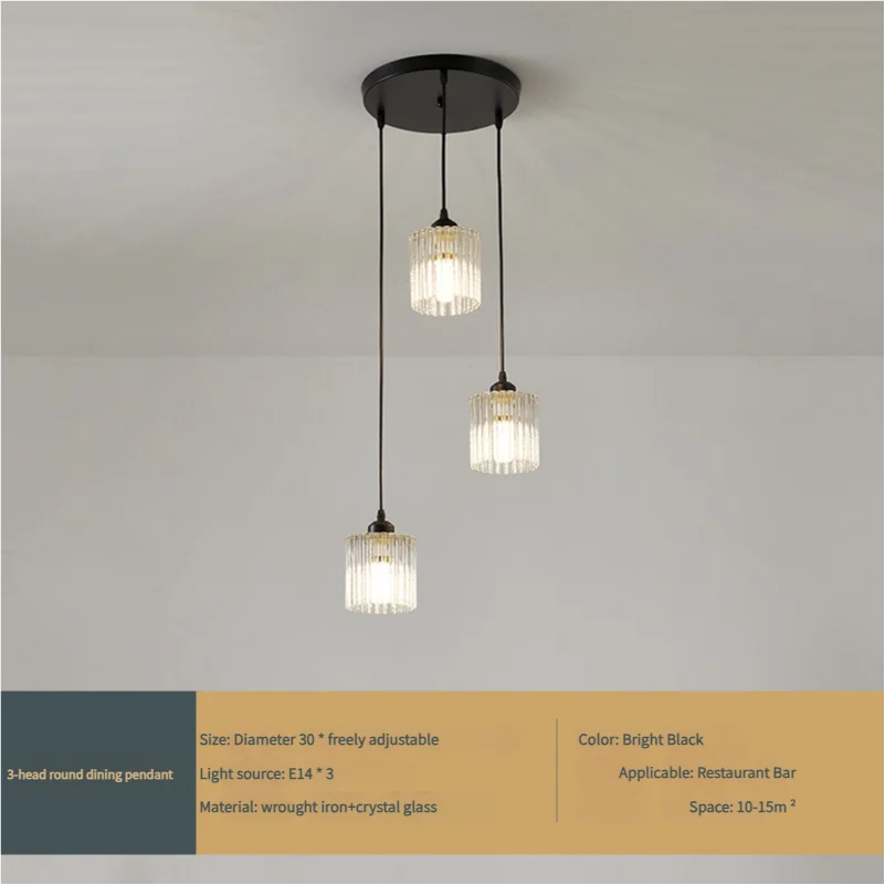 Afralia™ Modern Crystal Ceiling Lamp with Gold and Black Shade