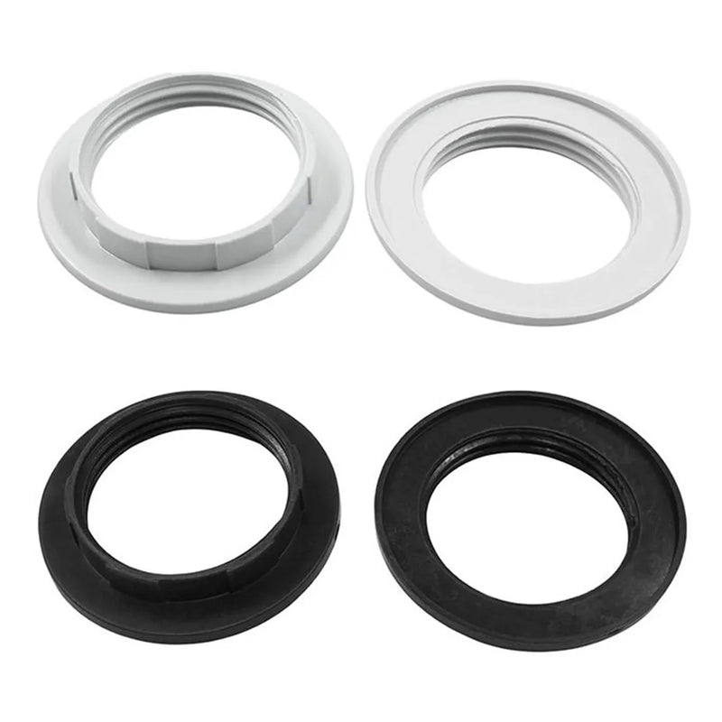 Afralia™ Black White E27 Light Socket Ring 40mm Collar Rings for Glass Shade