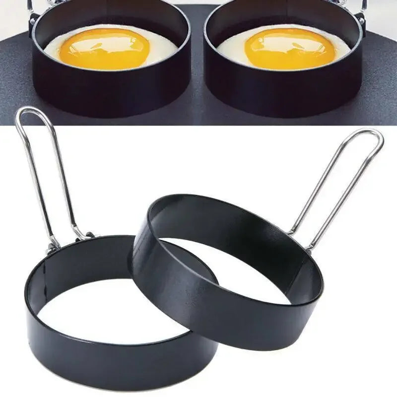 Afralia™ Stainless Steel Fried Egg Mold Pancake Shaper Creative Kitchen Gadgets