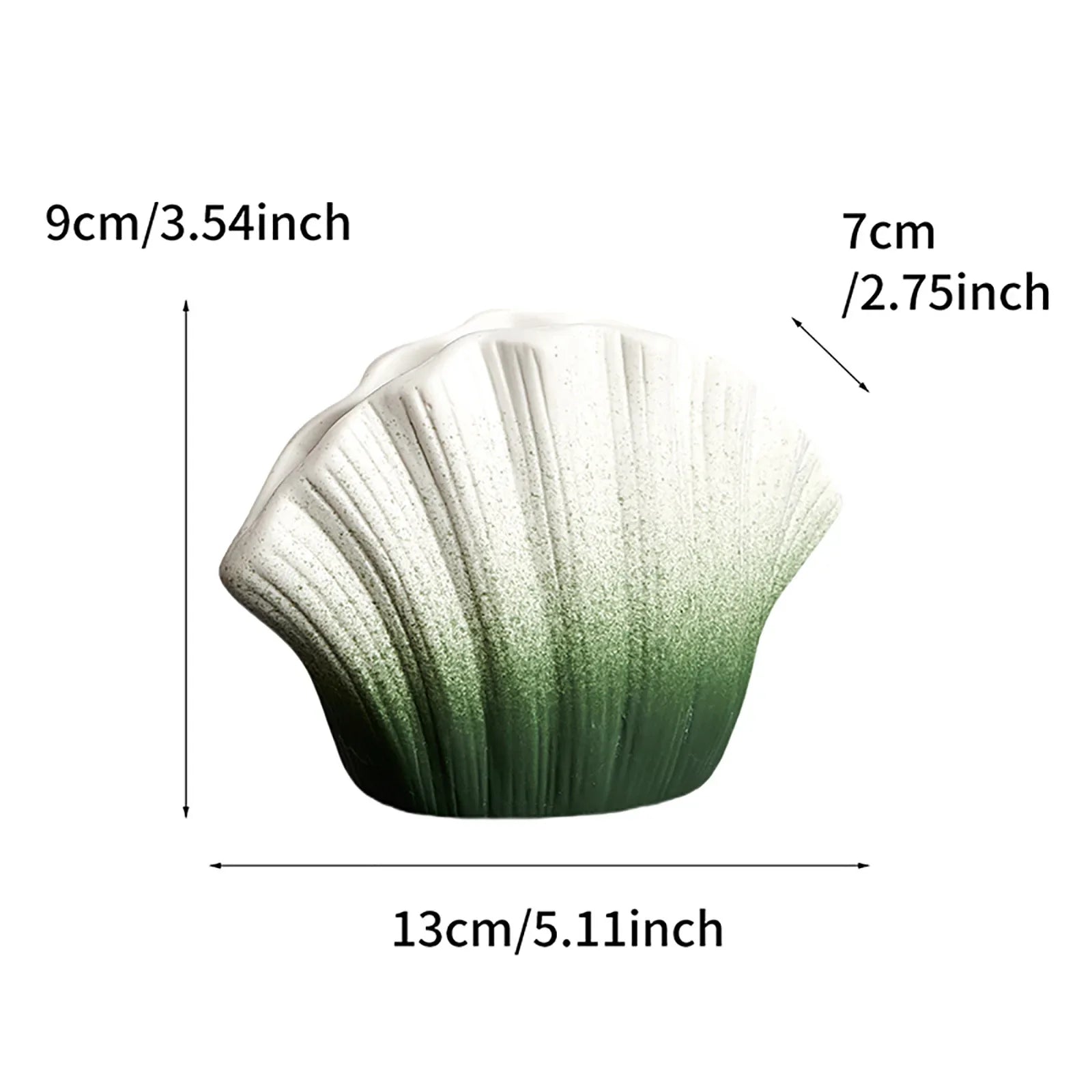 Afralia™ Gradient Shell Ceramic Vase | Colorful Flowerpot Home Decor & Accessories