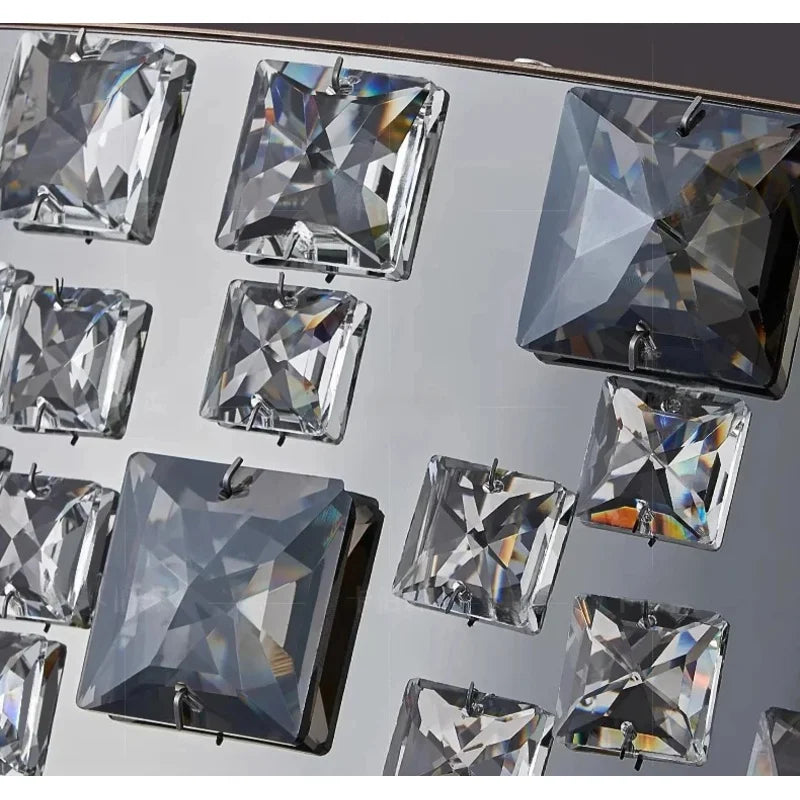 Afralia™ Black Crystal Modern Chandelier Pendant Light for Dining and Living Room