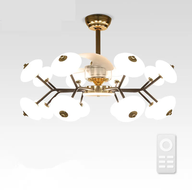 Afralia™ Nordic Luxury Ceiling Fan with Remote Control LED Light for Home Bedroom