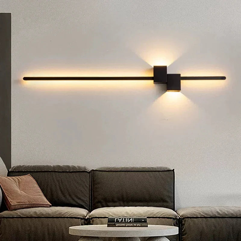 Afralia™ LED Interior Wall Lamp Black White Room Decor Modern Minimalist Lighting