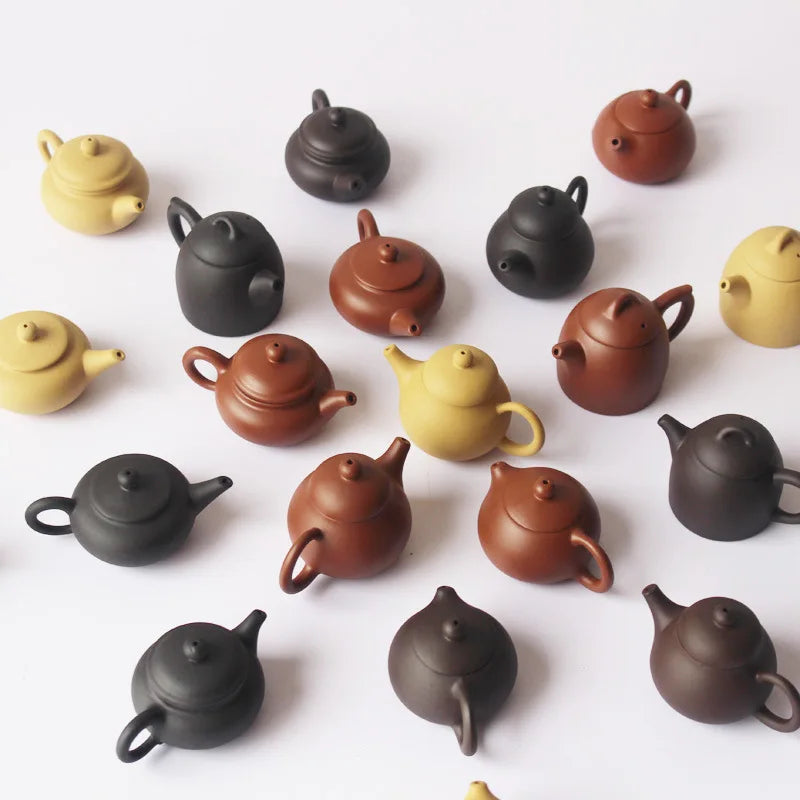 Afralia™ Purple Clay Mini Teapot Set - Handmade Chinese Tea Accessories & Creative Trinkets