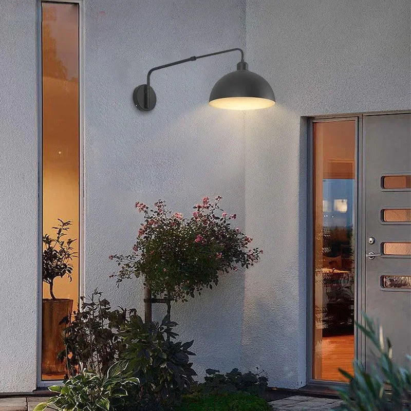 Afralia™ Industrial Telescopic Swing Arm Wall Lamp for Decorative Living Spaces