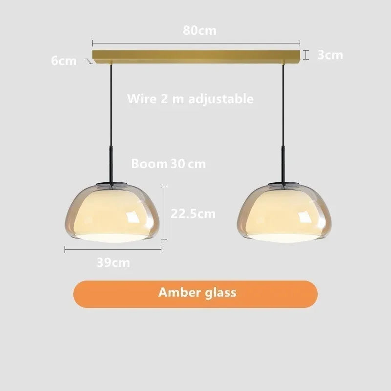 Afralia™ Glass Jelly Pendant Lamp: Minimalist Luxury Design for Home Living Room Bedroom