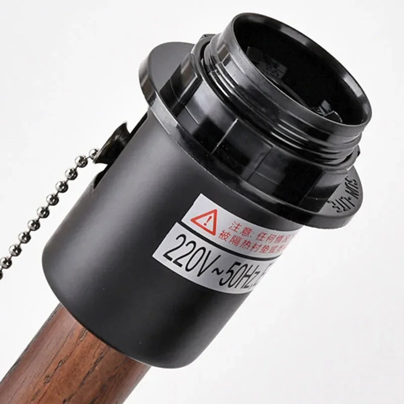 Afralia™ Nordic Wood Table Lamp - Walnut & Cloth Shade