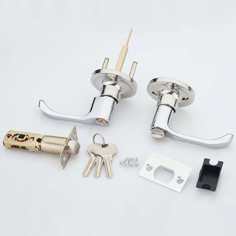 Afralia™ Indoor Kitchen Bathroom Door Handle Lock Kit ZP7101617