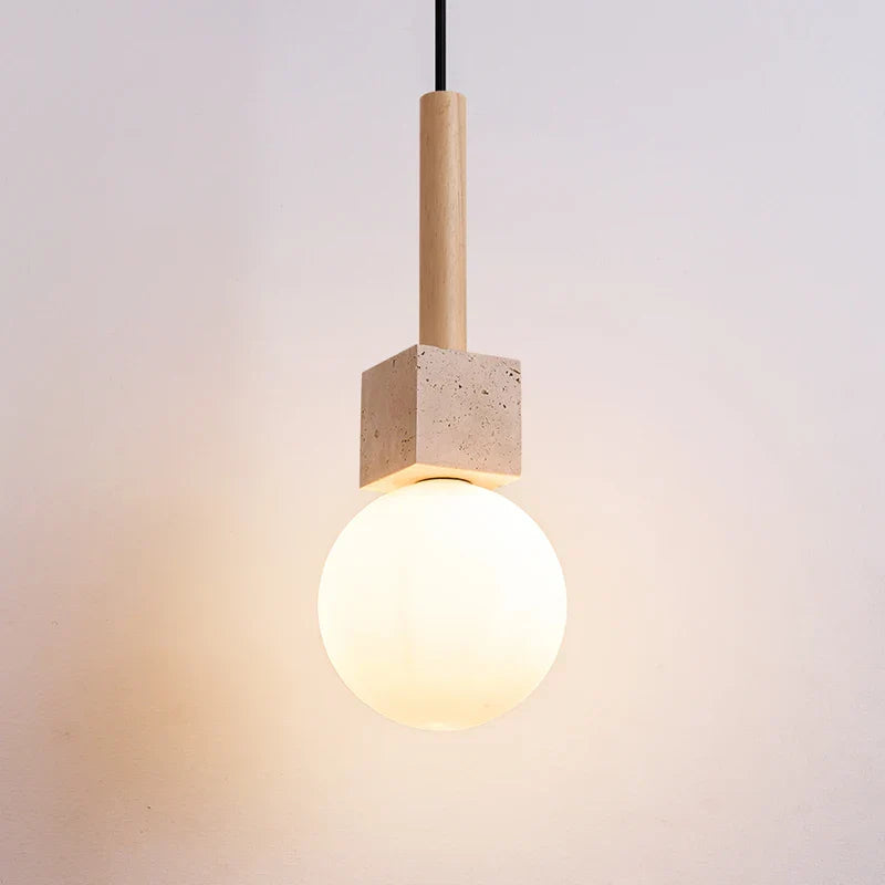 Afralia™ White Glass Ball LED Pendant Lights Nordic Modern Hanging Lamp