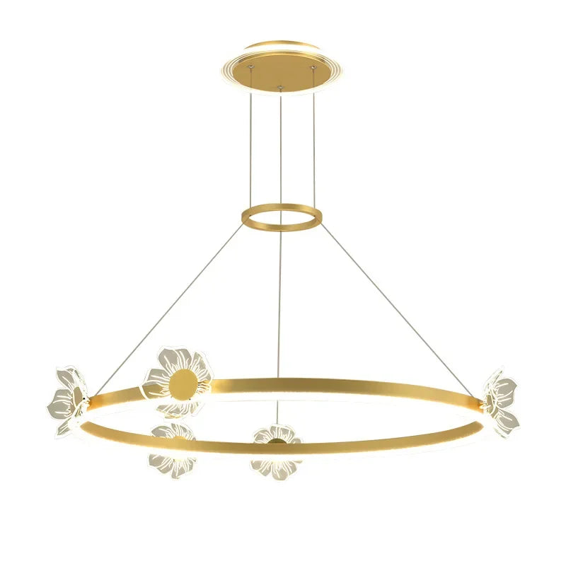 Afralia™ Gold Butterfly Crystal Chandelier Pendant Light for Elegant Living Room & Restaurant Decoration