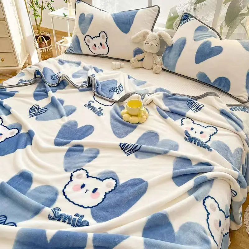 Afralia™ Cozy Checkered Fleece Blanket for All Seasons