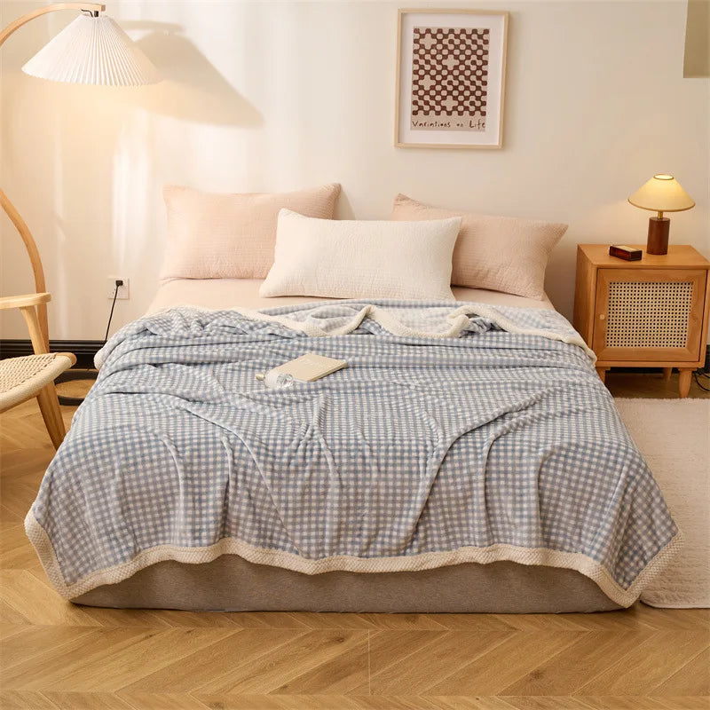 Afralia™ Japanese Milk Velvet Blanket: Soft, Thick, and Cozy for All Seasons