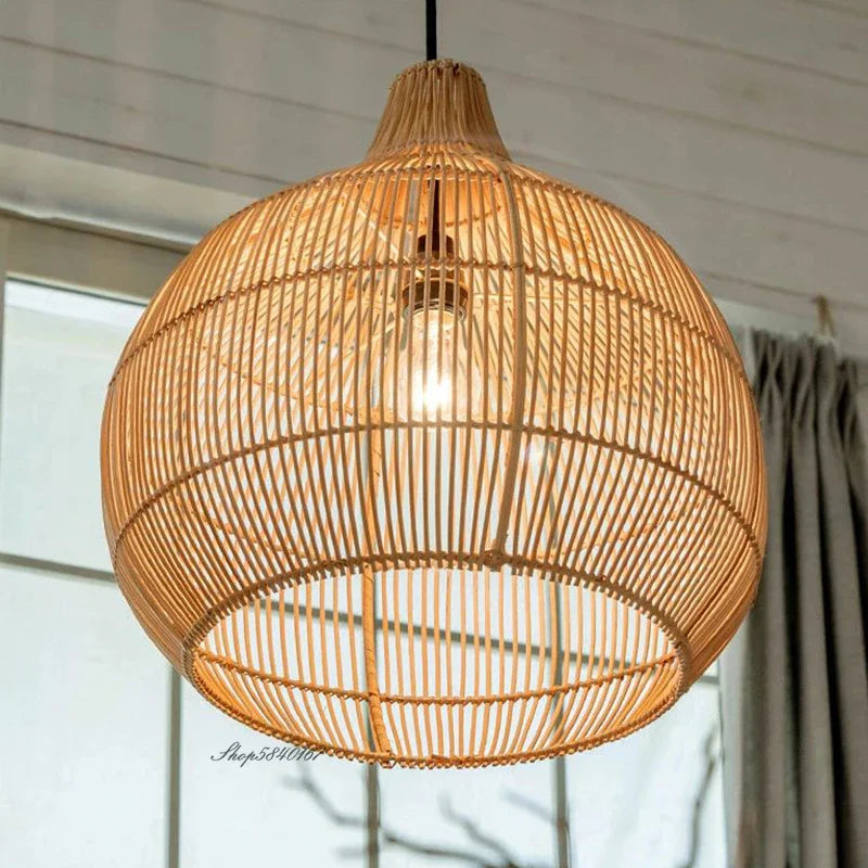 Afralia™ Rattan Weave Chandelier | Handmade Nordic Pastoral Style LED Decor Light