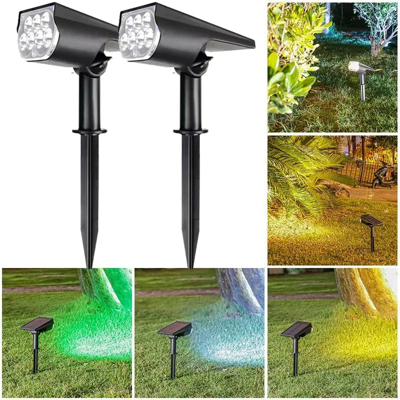 Afralia™ Solar Powered 7LED Spotlight: Adjustable, IP65 Waterproof Outdoor Landscape Wall Light